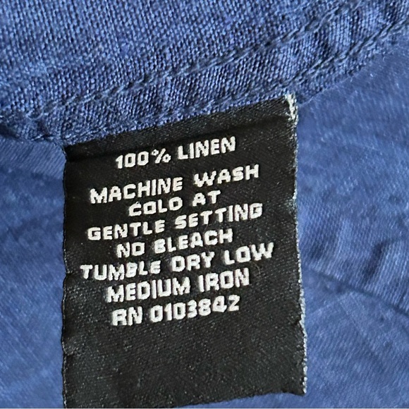 Neiman Marcus Linen Short Sleeve Button Down Shirt - Picture 6 of 6